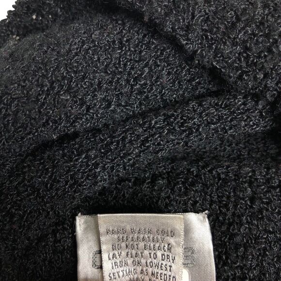 Chicos Sweater Womens 2 Large Black Wool Blend Turtleneck Chunky Plush Boucle - Picture 8 of 16